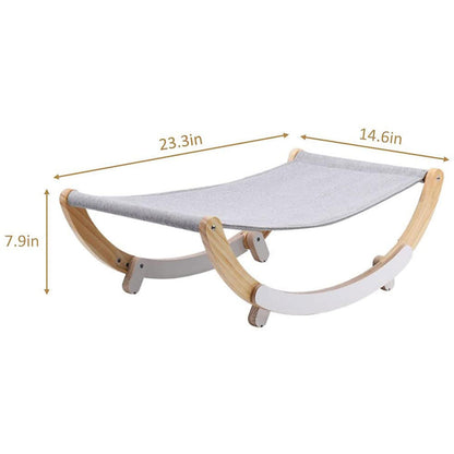 Wooden Cat Hammock Lounge Chair