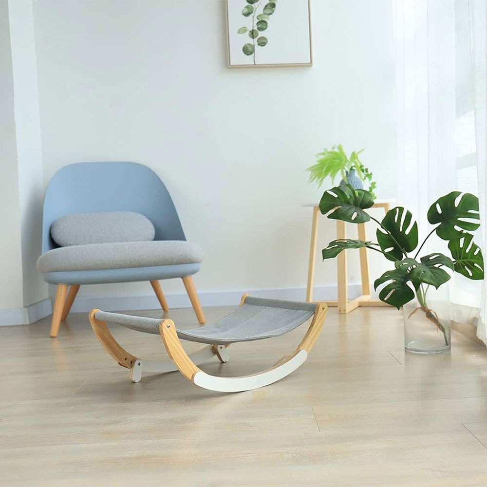 Wooden Cat Hammock Lounge Chair