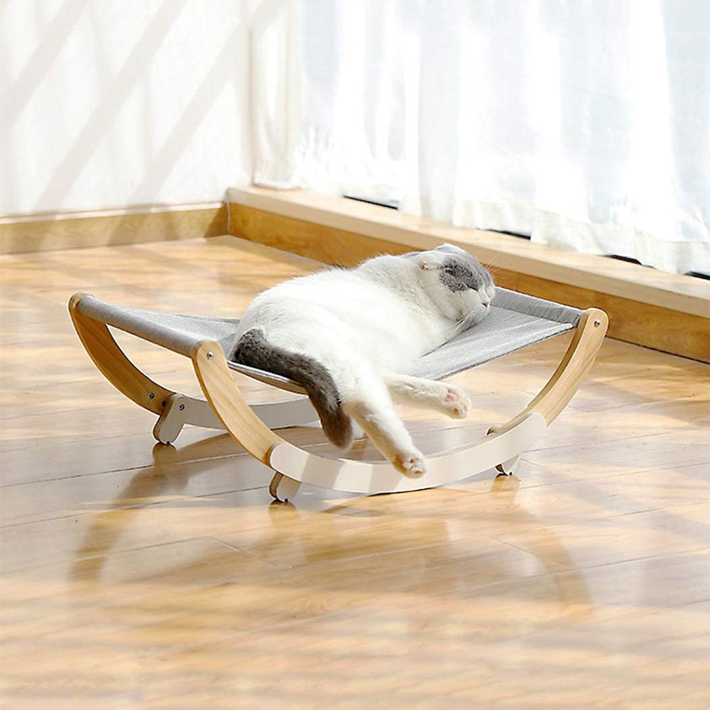 Wooden Cat Hammock Lounge Chair