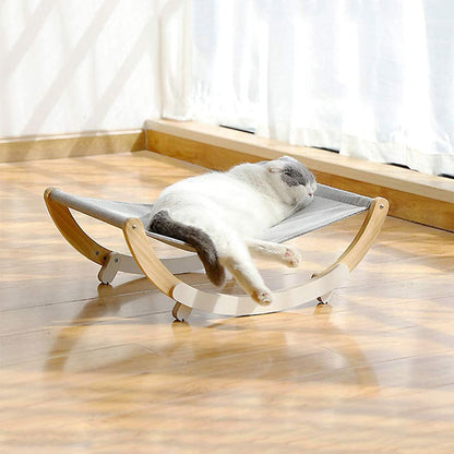 Wooden Cat Hammock Lounge Chair